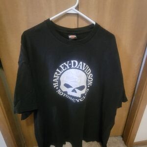Harley-Davidson Black and White Skull Tee